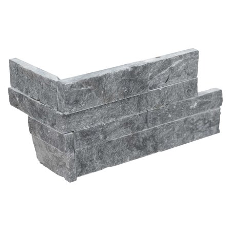 MSI Rockmount Glacial Gray Ledger Panel 6 in.  X 18 in.  Spliface Natural Marble Wall Tile, 6PK ZOR-PNL-0115